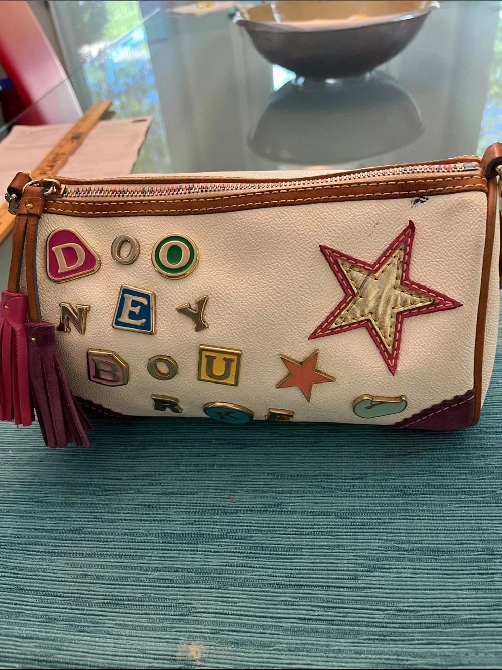 Y2K Dooney and Bourke / Lindsay Lohan hearts and charms bag #2. - Picture 1 of 15